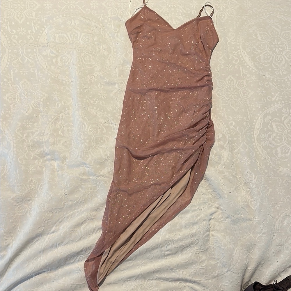 Elegant Mauve Evening Dress